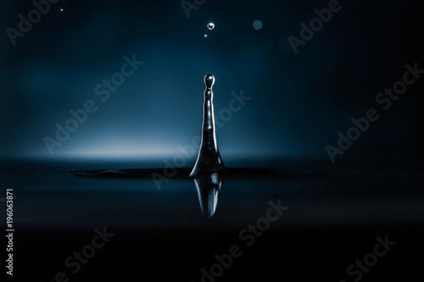 Obraz Water drop with water splashes