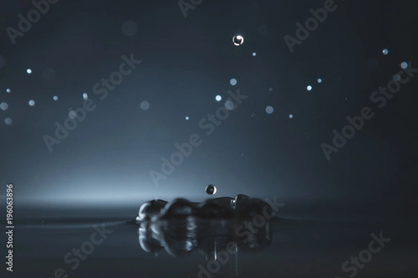 Obraz Water drop with water splashes