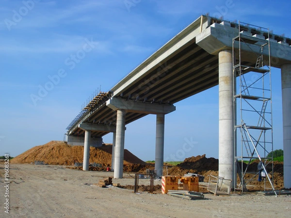 Fototapeta Bridge under construction