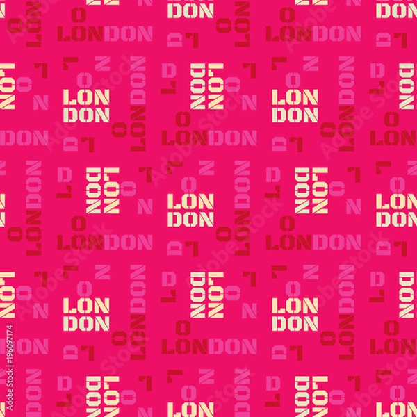 Fototapeta London seamless pattern. Creative design for various backgrounds.