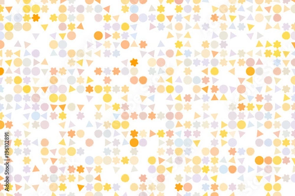 Fototapeta Shape abstract, pattern texture or background. Wall, effect, circle & mosaic.