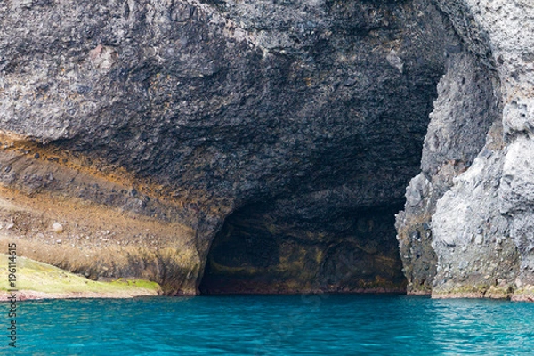 Obraz 青の洞窟の入口　北海道小樽市