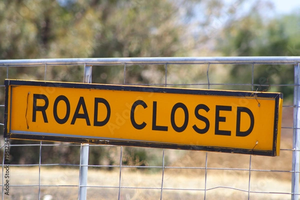 Fototapeta road closed