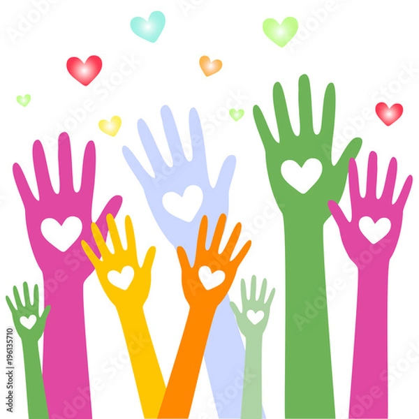 Fototapeta Hands and heart donation donor concept9