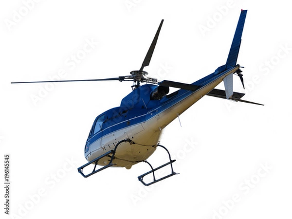 Obraz Helicopter isolated on white
