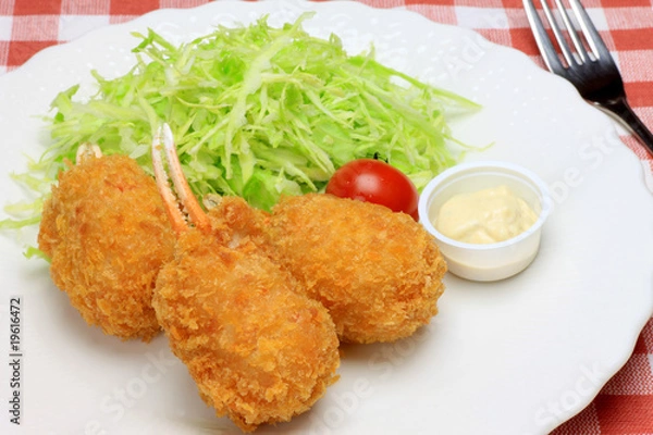 Fototapeta crab nail fried food