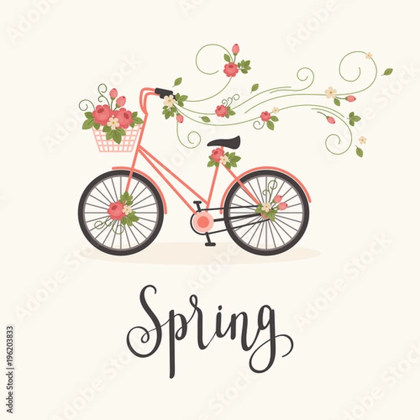 Fototapeta Spring concept vector illustration.