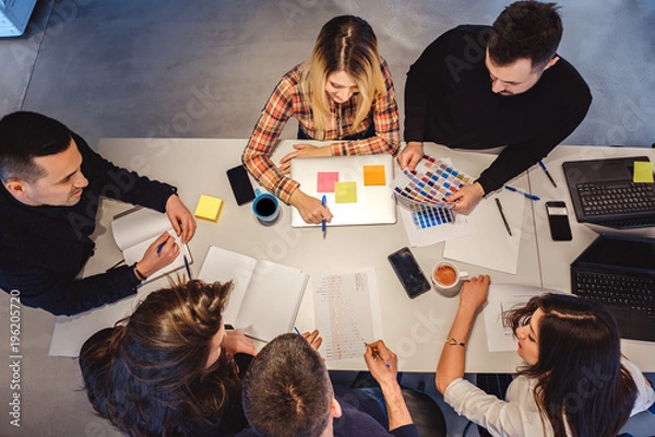 Obraz Office meeting from above