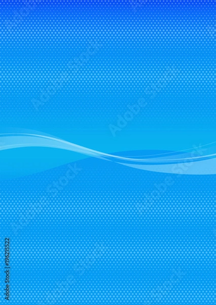 Fototapeta ブルーのウェーブ背景素材