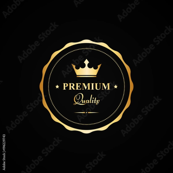 Obraz Vector gold premium quality badge