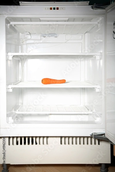 Obraz almost empty refrigerator