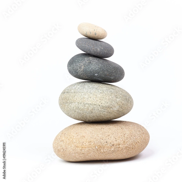 Obraz Stone tower isolated on white background