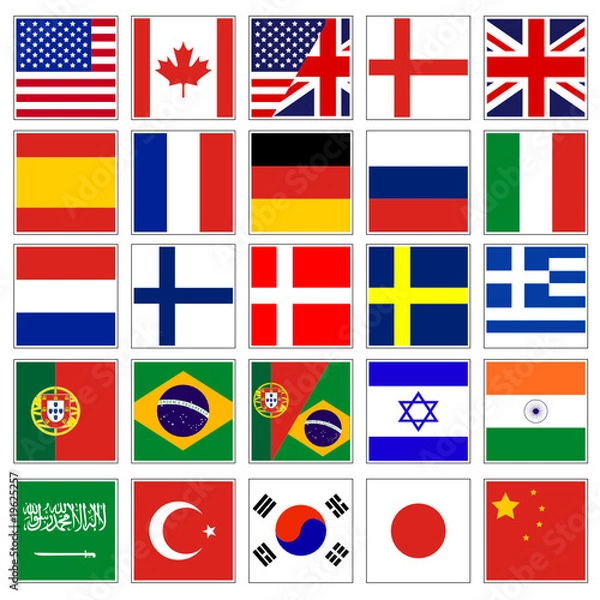 Obraz web language icon collection