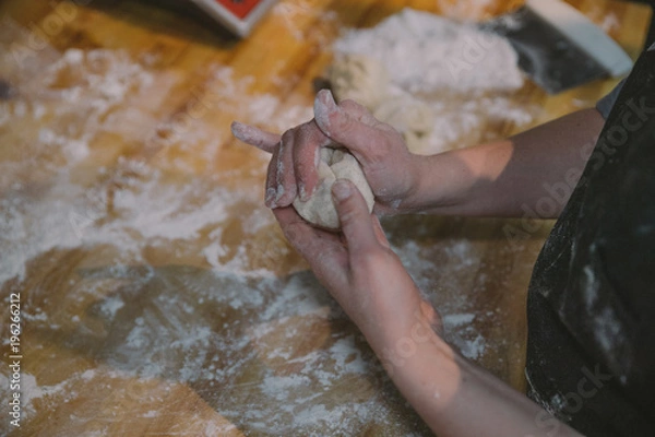 Fototapeta preparing dough 3
