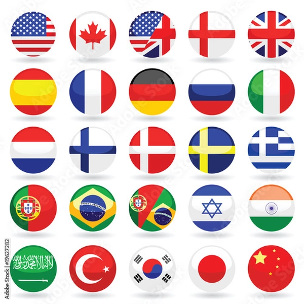 Obraz web language icon collection