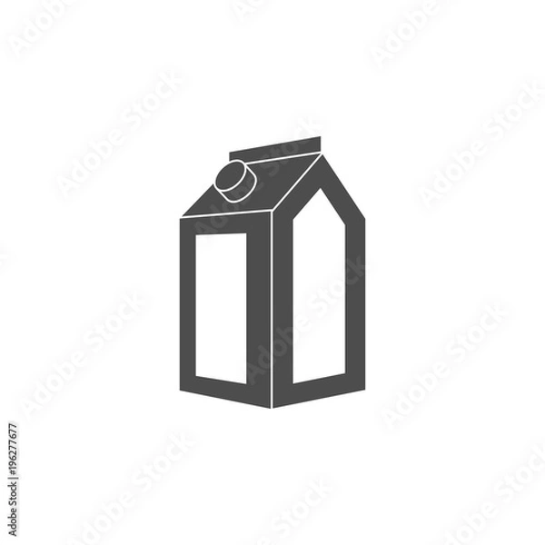 Fototapeta paper milk box icon. Element of dairy icon. Premium quality graphic design icon. Signs and symbols collection icon for websites, web design, mobile app