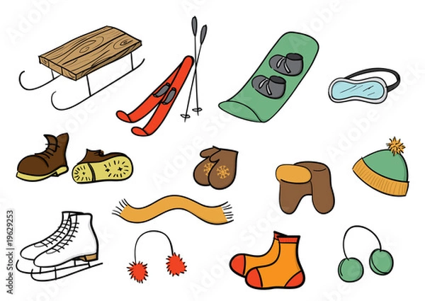 Obraz Winter stuff collection