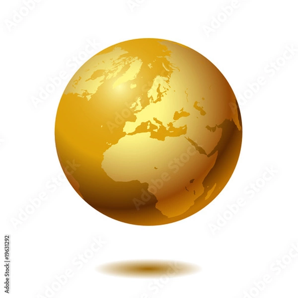 Fototapeta Globe on white background. Vector.