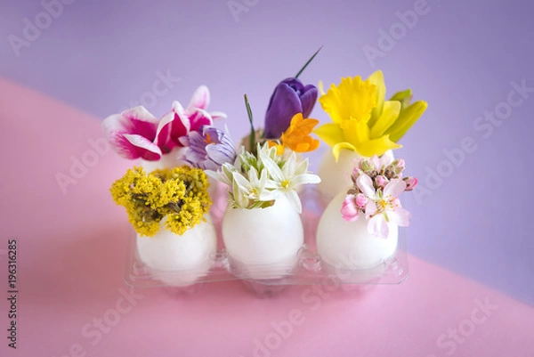 Fototapeta Easter eggs. Easter decoration.