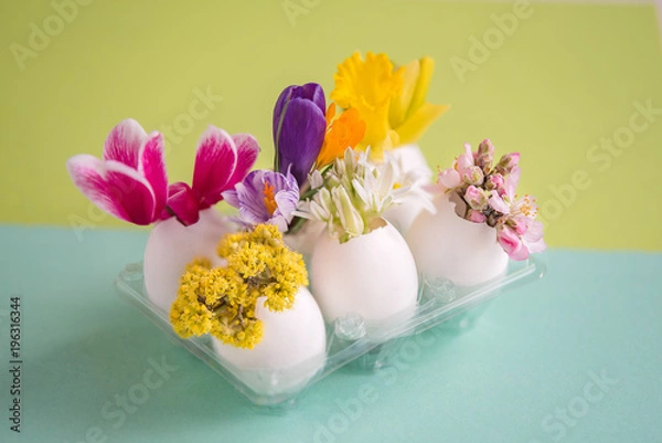 Fototapeta Easter eggs. Easter decoration.