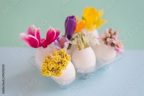 Fototapeta Easter eggs. Easter decoration.