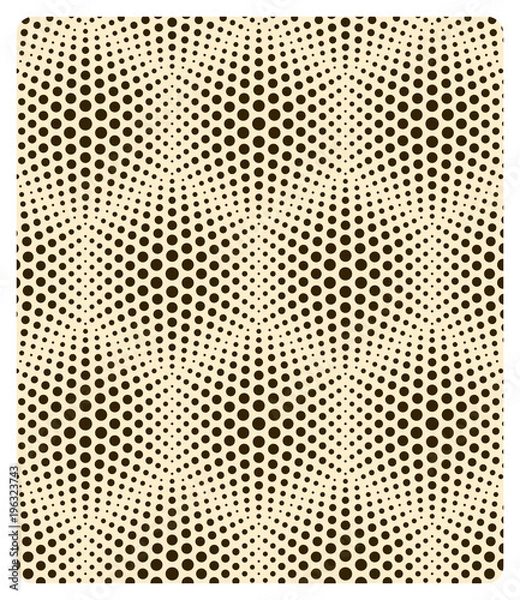 Fototapeta seamless geometric pattern, hexagons filled with dots