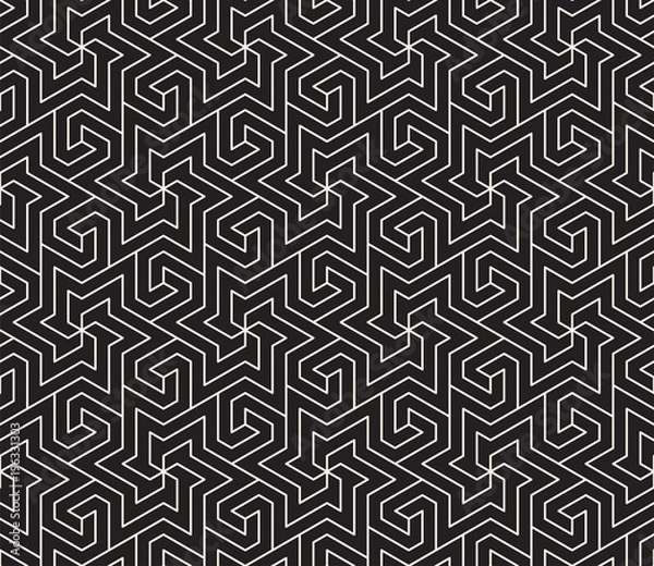 Fototapeta Vector seamless pattern. Modern stylish abstract texture. Repeating geometric tiles