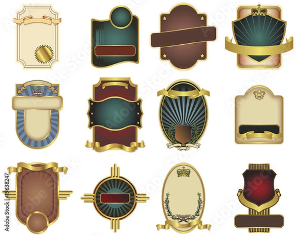 Fototapeta 12 Customizable Vector Label Templates