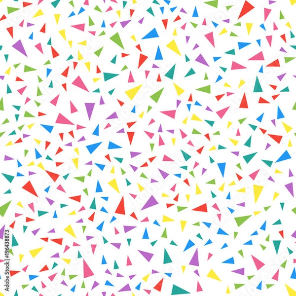Fototapeta Geometric seamless pattern of triangles. Abstract repeating background. Vector illustration