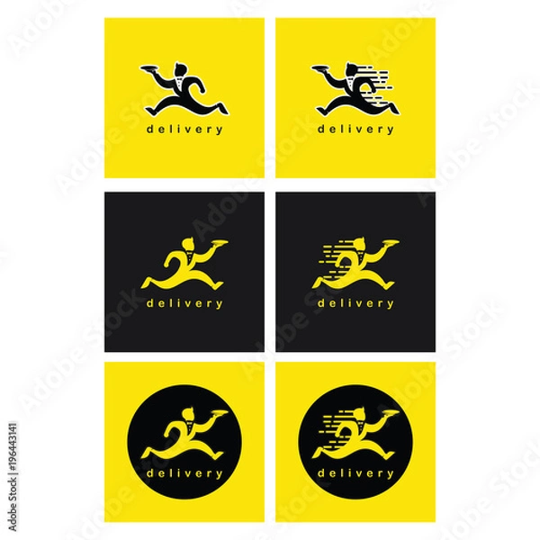 Fototapeta Delivery Logo Set Vector Template Design