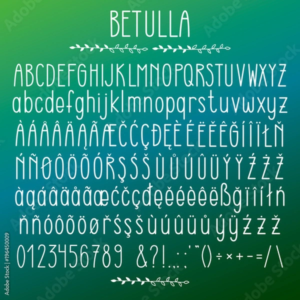 Obraz Betulla - modern rounded grotesque font
