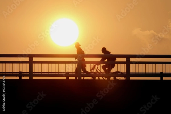 Obraz 朝の橋のランナー_798