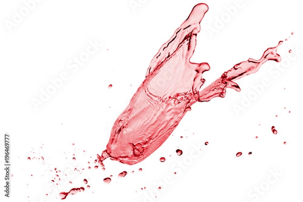 Fototapeta Red splash on a white