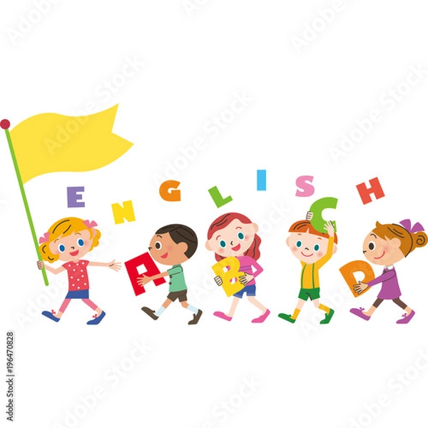 Fototapeta 子供達　英語