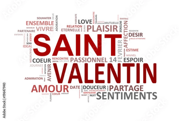 Obraz Mots d'amour Saint Valentin