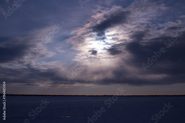 Obraz sun over the rive