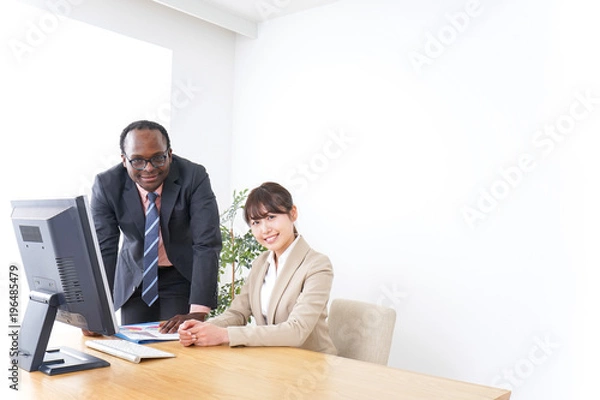 Fototapeta Businesspersons working in office