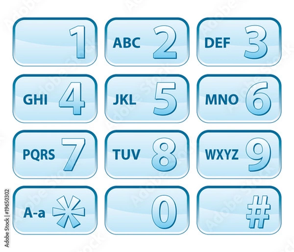 Obraz telephone blue keyboard