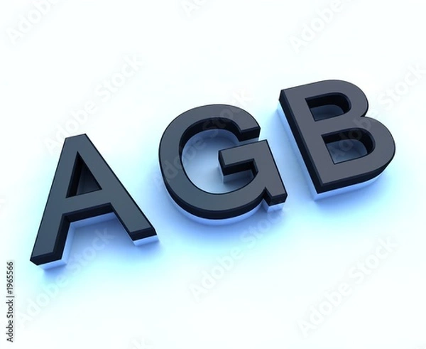 Fototapeta agb 3d sign