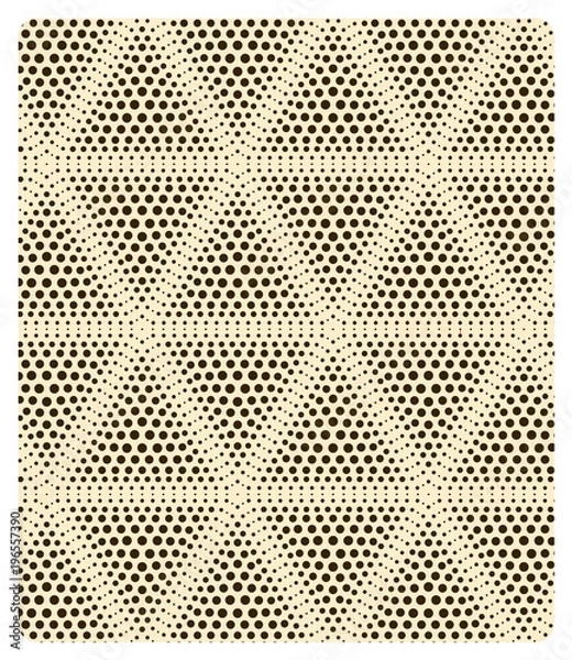 Fototapeta seamless geometric pattern, triangles filled with dots