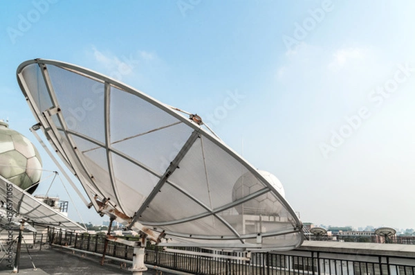 Fototapeta The weather station is on the roof