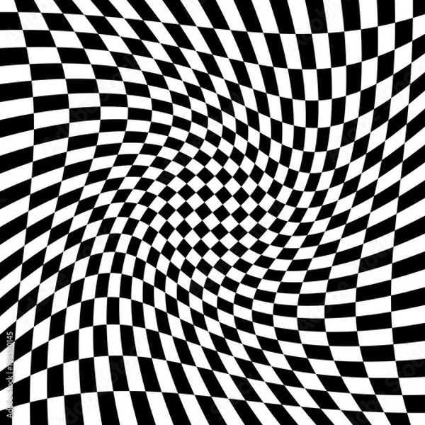 Fototapeta Twisted checkerboard
