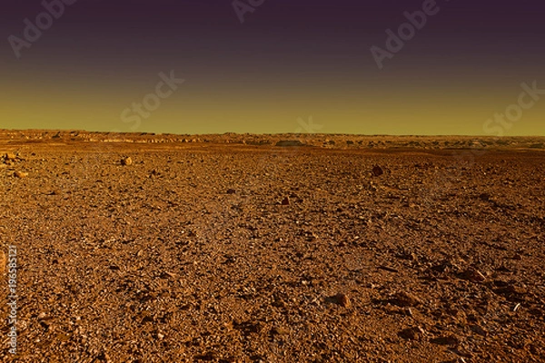 Fototapeta Negev Desert in Israel at Sunset