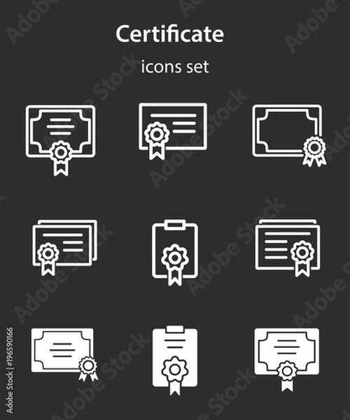 Fototapeta Certificate - vector icon.