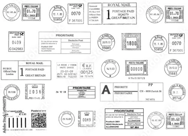 Obraz european postmarks