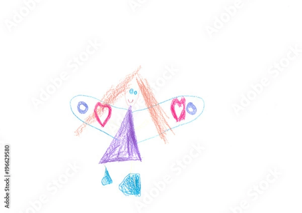 Fototapeta Kinderzeichnung: Engel