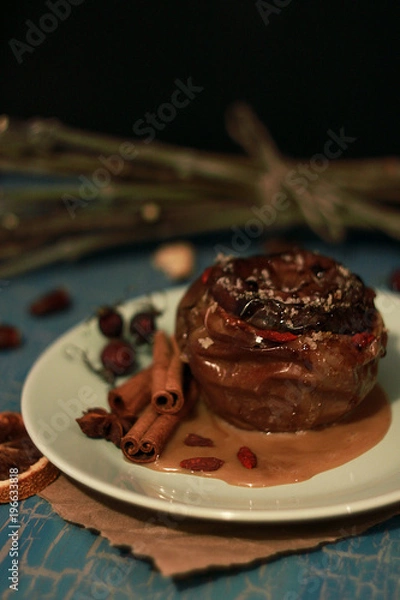 Obraz baked apple.still-life