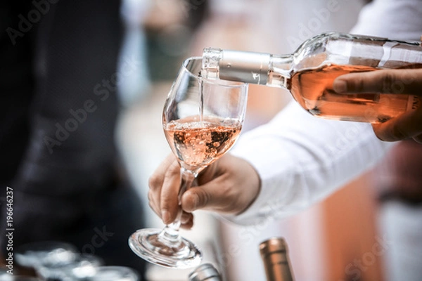 Obraz Kieliszek do wina różowego