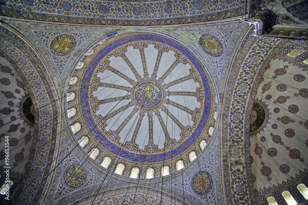 Obraz ISTANBUL, TURKEY - MARCH 24, 2012: The dome of Sultanahmet Mosque.