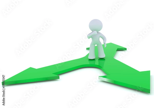 Obraz decision point at crossroads